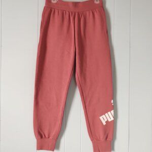 Pink Puma Elastic Waist Joggers